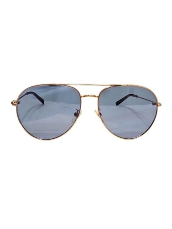 Givenchy Accessories - GIVENCHY | Gold Aviator Sunglasses with Blue / Grey Lenses Unisex ~ GV 7196/G/S